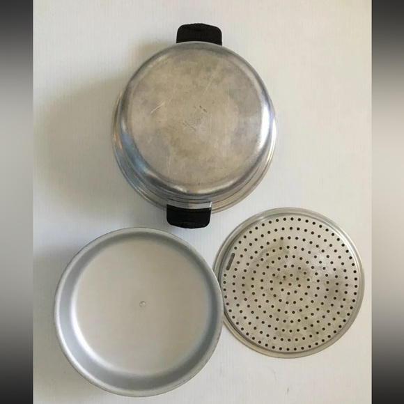 Vintage Wear Ever No 824 Dutch Oven Aluminum Stock Pot Steemer 4 Qt Lid USA - Picture 5 of 12